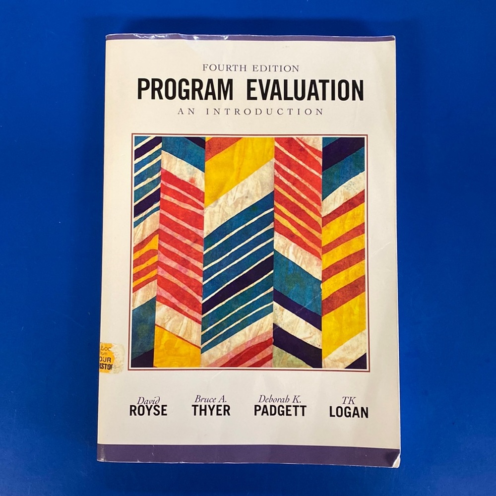 Program Evaluation: An Introduction (4th Edition) (paperback)